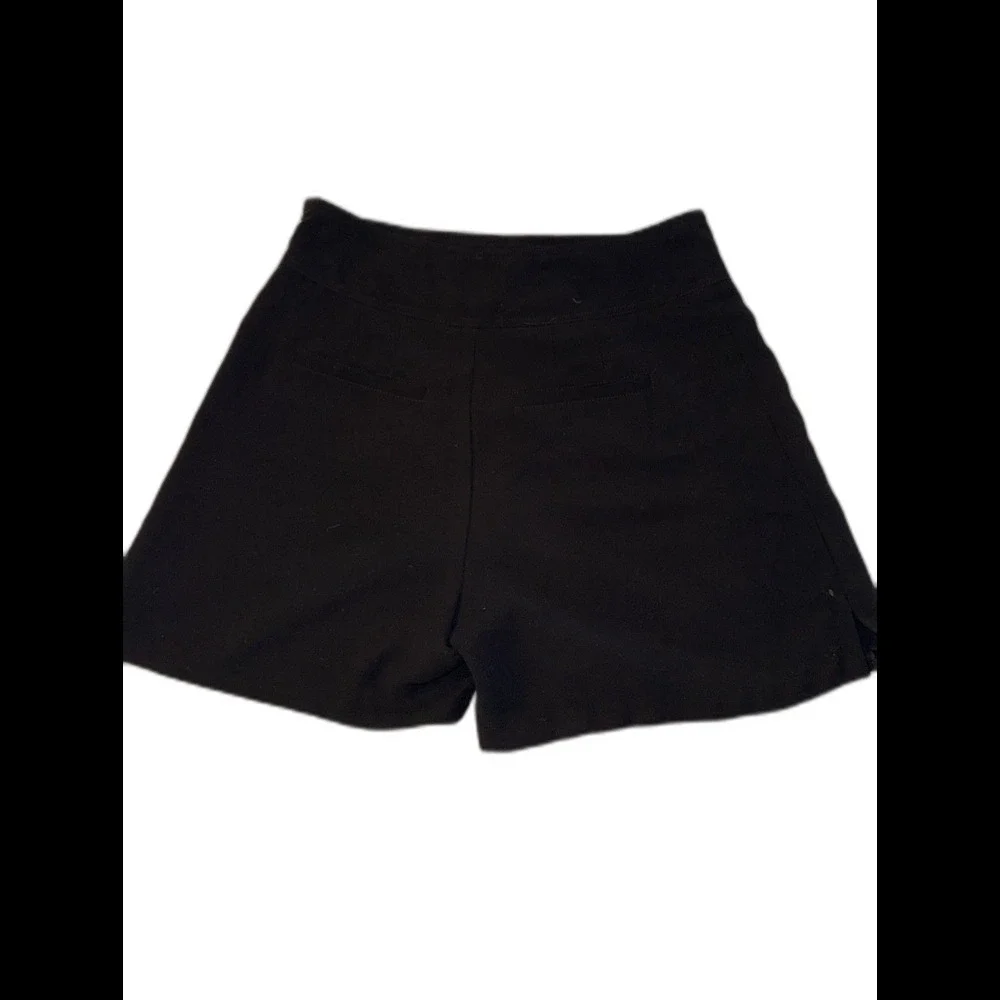 Anthropologie Sailor Shorts Womens 6 Black High Waist Button Front Twill Dressy - Picture 2 of 16